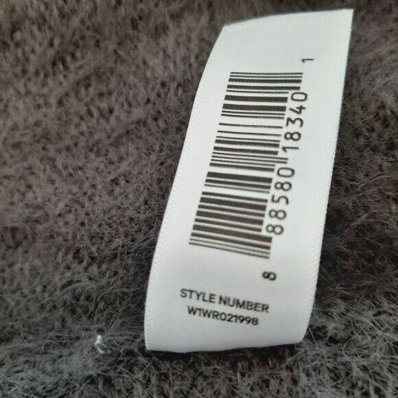 JOE FRESH Eyelash Fuzzy Knit Turtleneck Sweater Gray Sz L - Picture 12 of 13